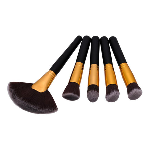 5 piece makeup brush set W496