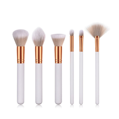 6 piece makeup brush set W564