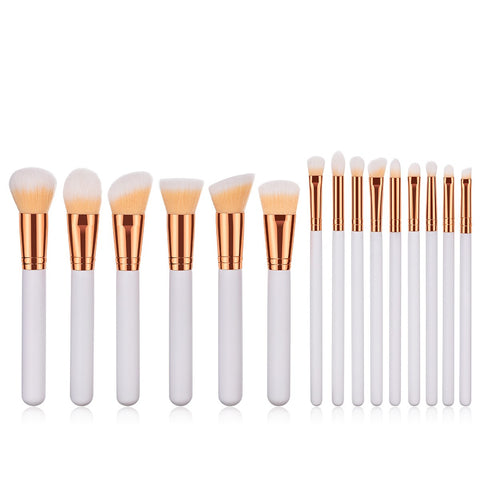 15 piece makeup brush set W927