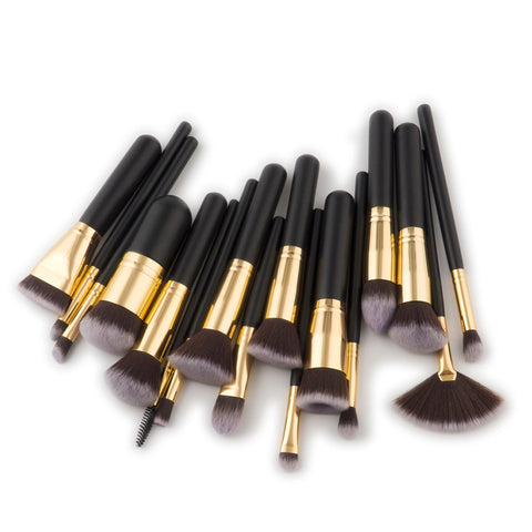 17 piece makeup brush set W934