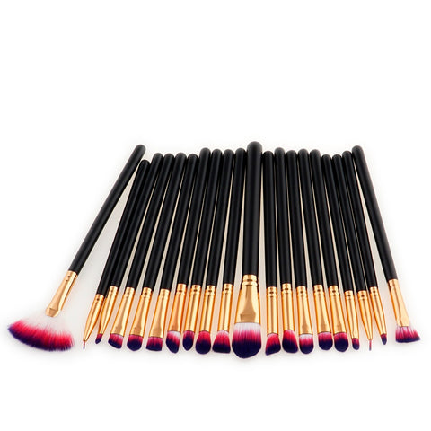 20 piece makeup brush set W951
