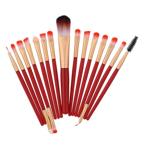 15 piece makeup brush set W922